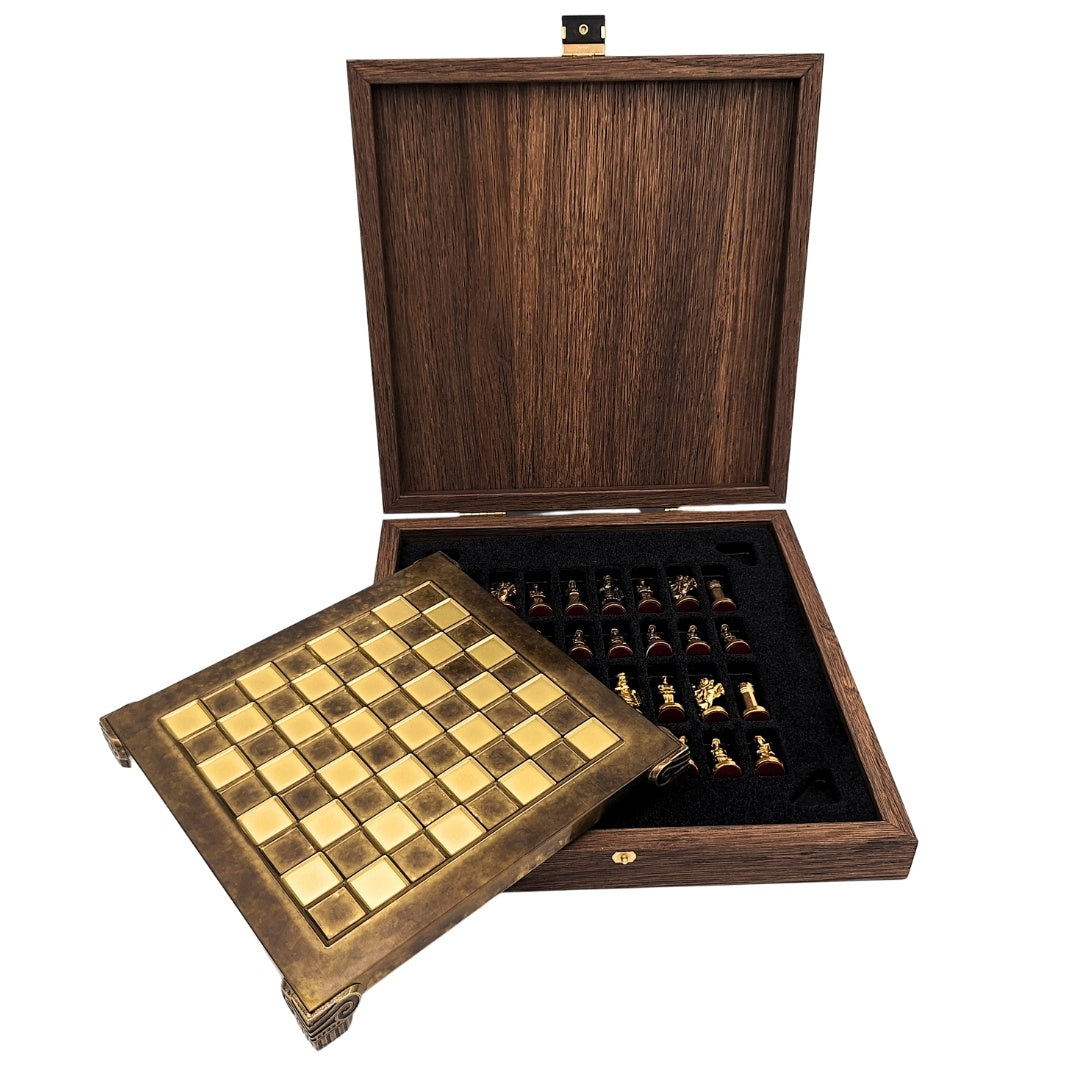 Exklusive Metall-Schachfiguren Byzantium 20x20 cm mit personalisierter Gravur
