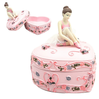 Spieluhr Ballerina Herz Schwanensee mit Personalisierung und Gravur, Rosa, 12,5 cm, Perfektes Geschenk zum Geburtstag oder Jubiläum