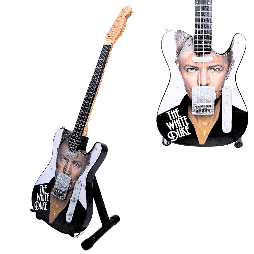 Mini-Sammlergitarre David Bowie MGT-8976 mit Gravur  