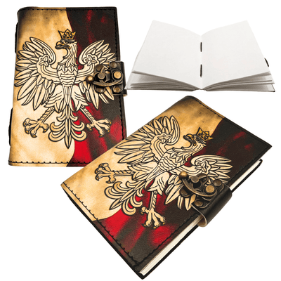 Leder-Notizbuch Polnischer Adler Patriotisch mit Gravur