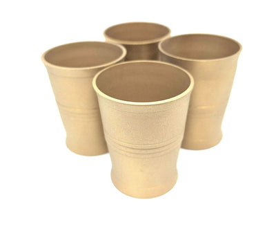 Set aus 4 Messing-Wodkagläsern mit Gravurpersonalisierung