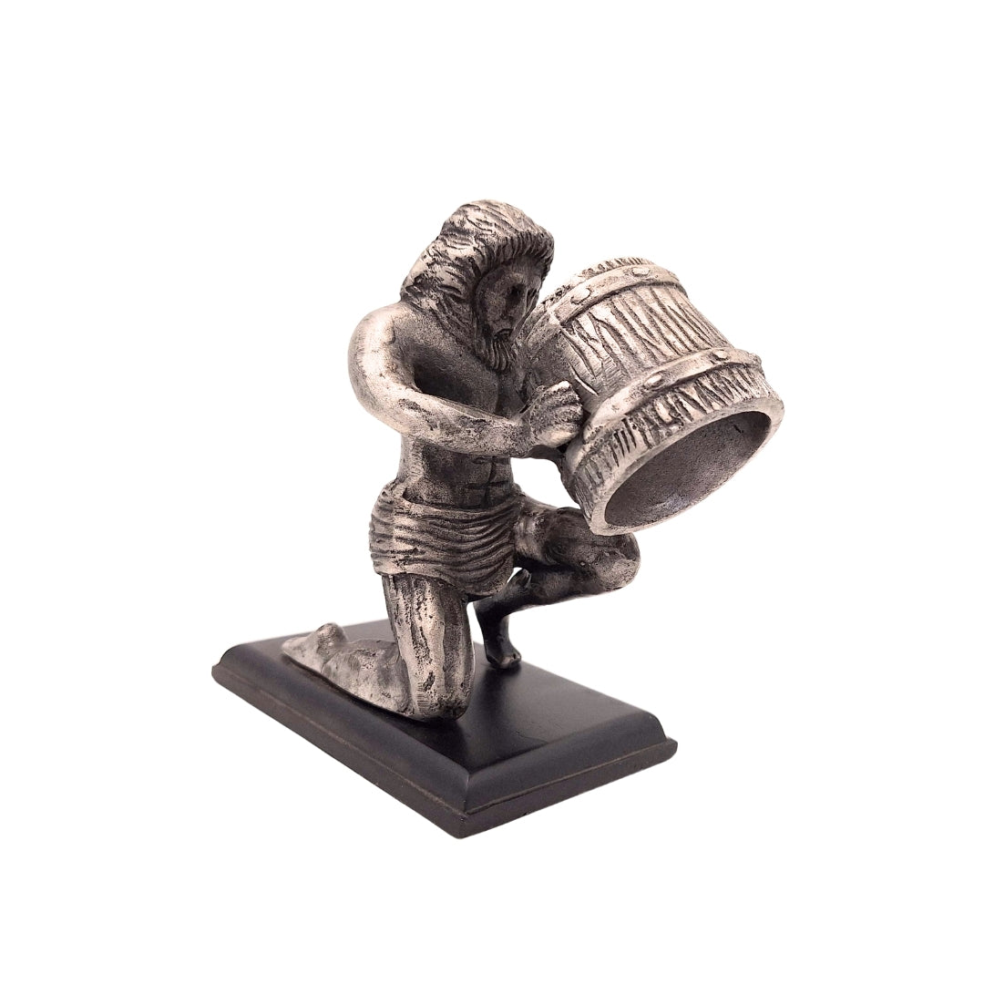 Dekorative Figur Wassermann AQU aus Aluminium, personalisierte Gravur, ideal als Geschenk, Höhe 18 cm, klassischer und Art-déco-Stil