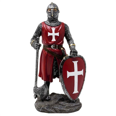 Figur Kreuzritter 18,5 cm aus Polyresin mit personalisierbarer Gravur