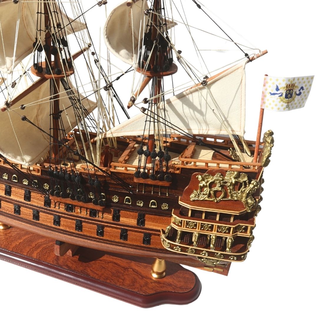 Luxuriöses Segelschiffmodell des Schiffs Soleil Royal 65cm - SOL6, Möglichkeit zur Personalisierung durch Gravur