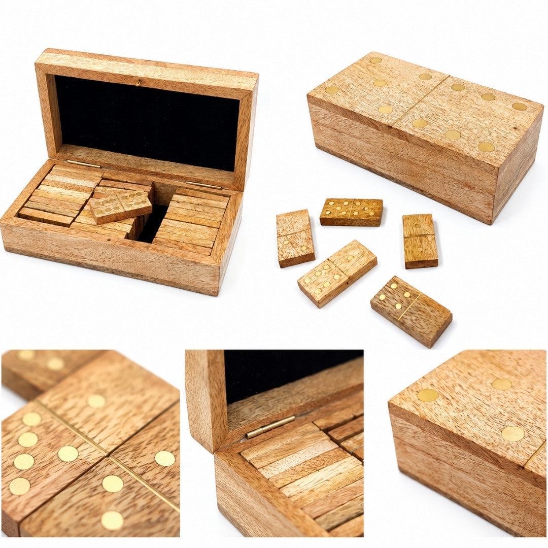 Holzdomino in einer Schachtel aus Mangoholz
 - BR157