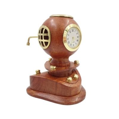 Kleiner Retro-Taucherhelm mit Uhr und Personalisierung