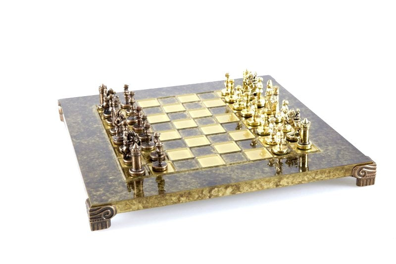 Exklusive Metall-Schachfiguren Byzantium 20x20 cm mit personalisierter Gravur