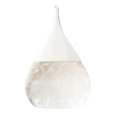 Fitzroy Sturm-Barometer – Tropfen Storm Glass mit Gravur-Personalisierung – elegantes Geschenk in Tropfenform, Höhe 11 cm, Glasgefäß mit einzigartigen Kristallen, die auf Wetteränderungen reagieren  