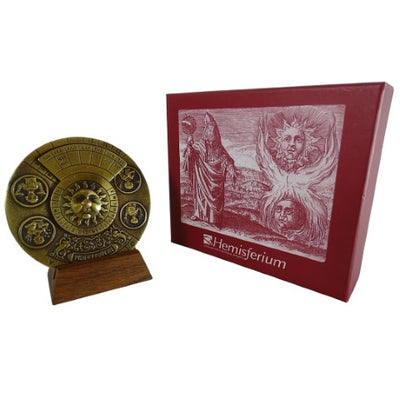 Renaissance-Ewiger Kalender mit Gravur – personalisiertes Geschenk für die Jahre 1600-2799, elegante Bürodekoration, Durchmesser 9 cm, Renaissance-Stil
