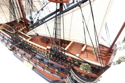 Segelschiffmodell des Schiffs San Felipe 80cm, Möglichkeit zur Personalisierung durch Gravur