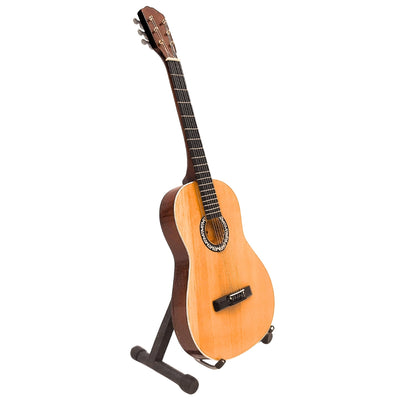 Mini-Klassikgitarre mit Gravur – mahagoniholzene Dekoration, 25 cm