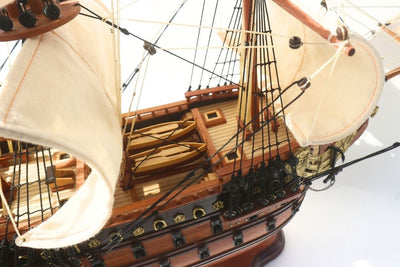 Luxuriöses Segelschiffmodell des Schiffs Soleil Royal 65cm - SOL6, Möglichkeit zur Personalisierung durch Gravur