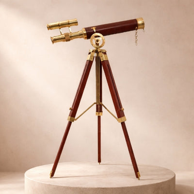 Messing-Teleskop auf Dreibein 57 cm mit Gravurpersonalisierung