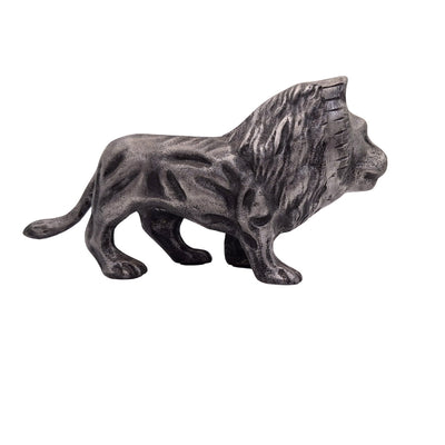 Dekorative Figur LEO aus Aluminium in Silberfarbe, personalisierte Gravur