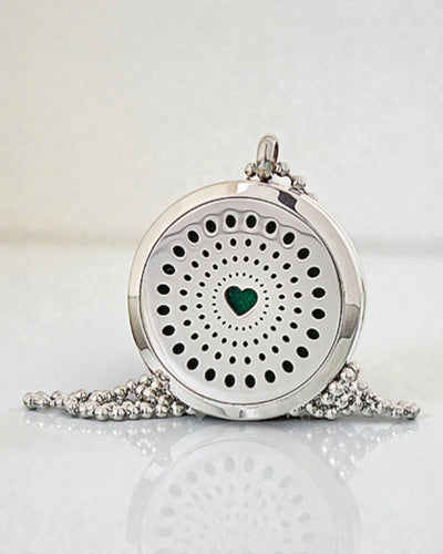 Celestia Heart – Aromatherapie-Halskette mit diamantförmigem Herzen 30 mm