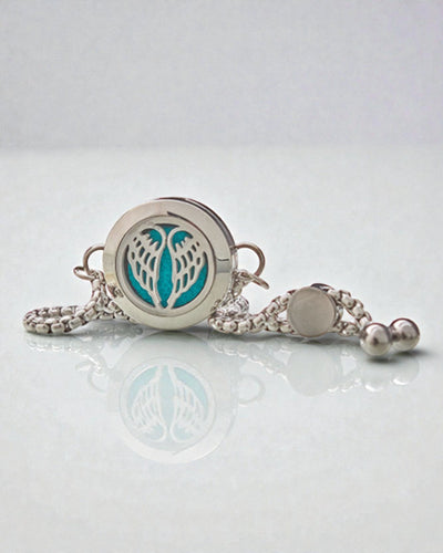 Aurora Wings – Bransoletka Aromaterapeutyczna ze Skrzydłami Anioła 20 mm