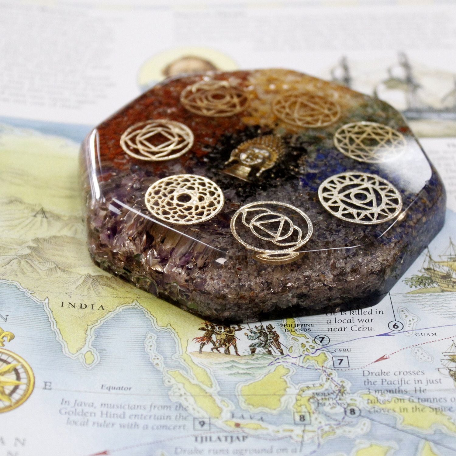 Orgonit-Schreibtisch-Kraftpaket - Buddha-Chakra