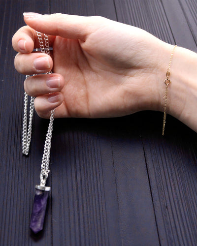 Obsidian-Spitze – klassischer Spitzenanhänger aus schwarzem Achat