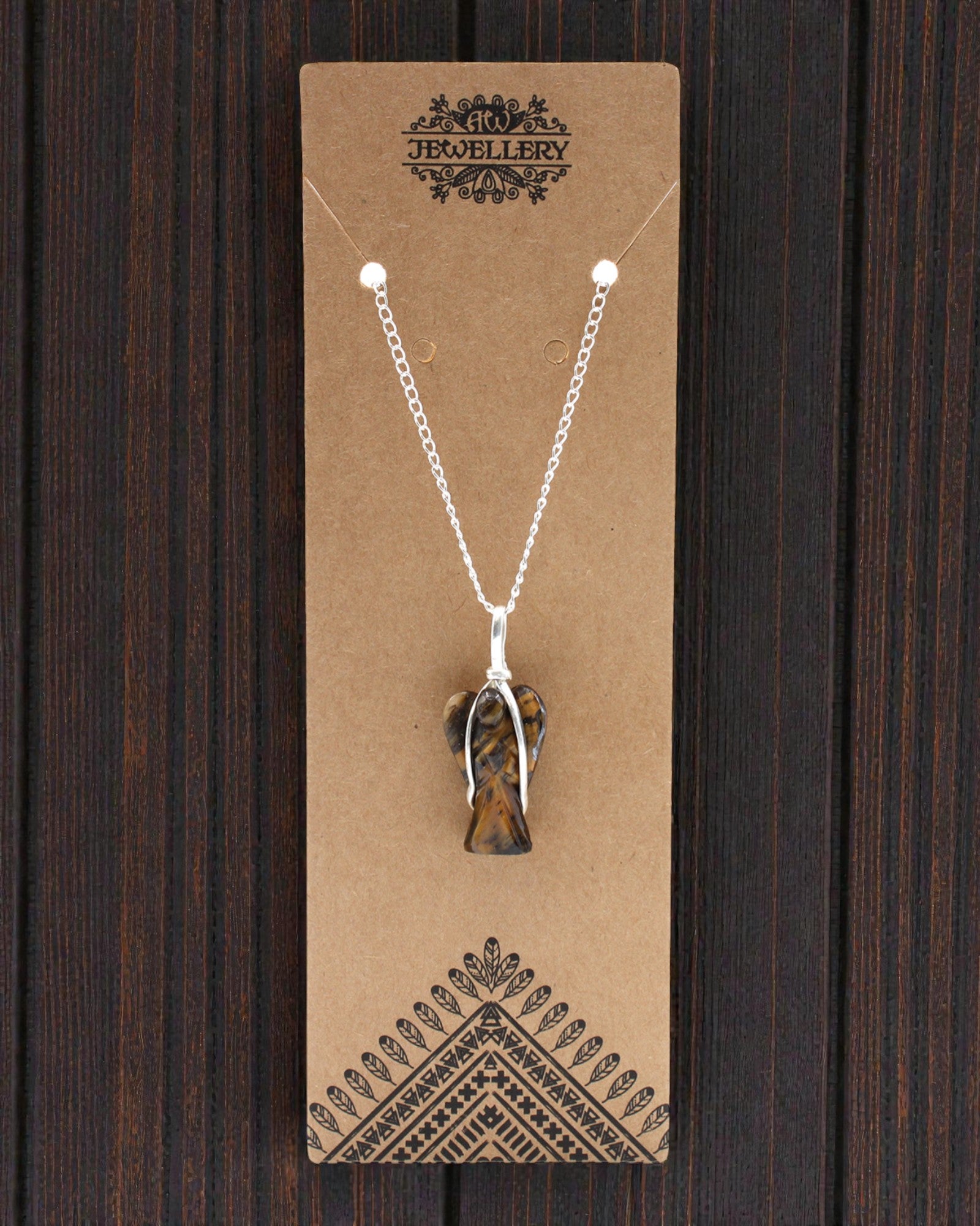 Schutzgeist – Anhänger Schutzengel mit Tigerauge