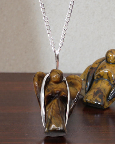 Schutzgeist – Anhänger Schutzengel mit Tigerauge