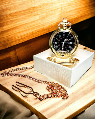 Taschenuhr im klassischen Stil – Roségold, Vintage-Eleganz