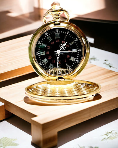 Taschenuhr im klassischen Stil – Roségold, Vintage-Eleganz