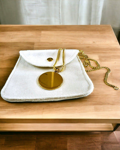 Anhänger "Urban Elegance" – Runder Medaillon aus Edelstahl in Zwei Farben mit Personalisierungsmöglichkeit