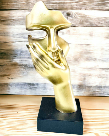 Abstrakte Handskulptur "Berührung der Kunst" - Bürodekoration im europäischen Stil, Personalisierung mit Gravur 2 Stück