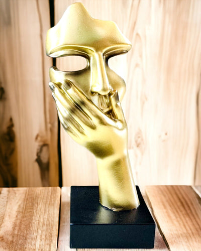 Abstrakte Handskulptur "Berührung der Kunst" - Bürodekoration im europäischen Stil, Personalisierung mit Gravur 2 Stück