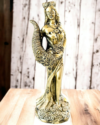 "Statue der Göttin Abundanz" - Dekorative Harzstatue des Glücks für Zuhause und Büro