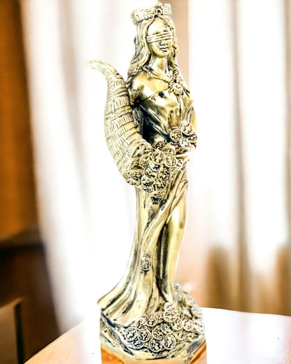"Statue der Göttin Abundanz" - Dekorative Harzstatue des Glücks für Zuhause und Büro