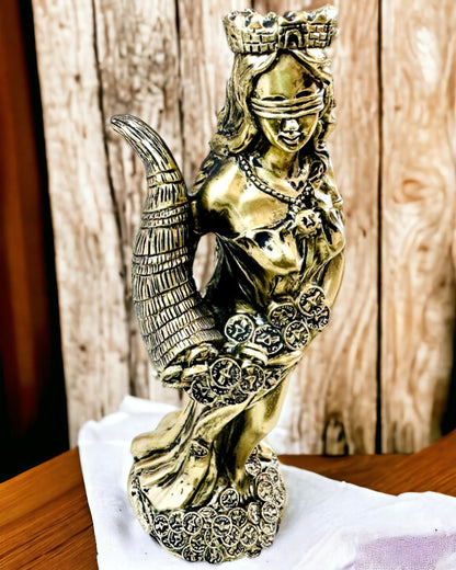 "Statue der Göttin Abundanz" - Dekorative Harzstatue des Glücks für Zuhause und Büro