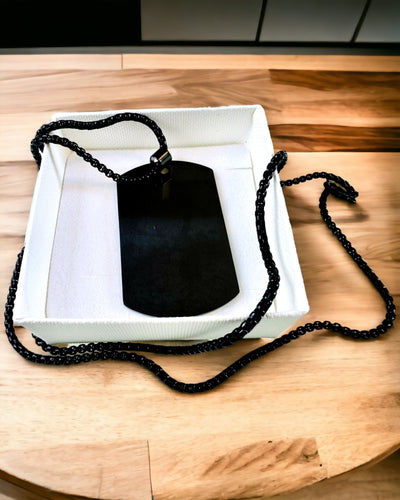 Halskette mit Dog Tag "Drei Schattierungen des Stils" - Erkennungsmarke - Eleganter Anhänger aus Edelstahl mit Gravuroption