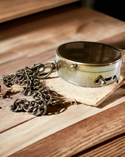 Kompass Indischer Odysseus – Retro-Entdecker-Perle - Möglichkeit zur Gravur