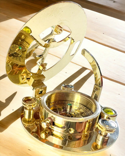 Navigationskompass mit Sextant und Personalisierungsmöglichkeit - Maritim XL