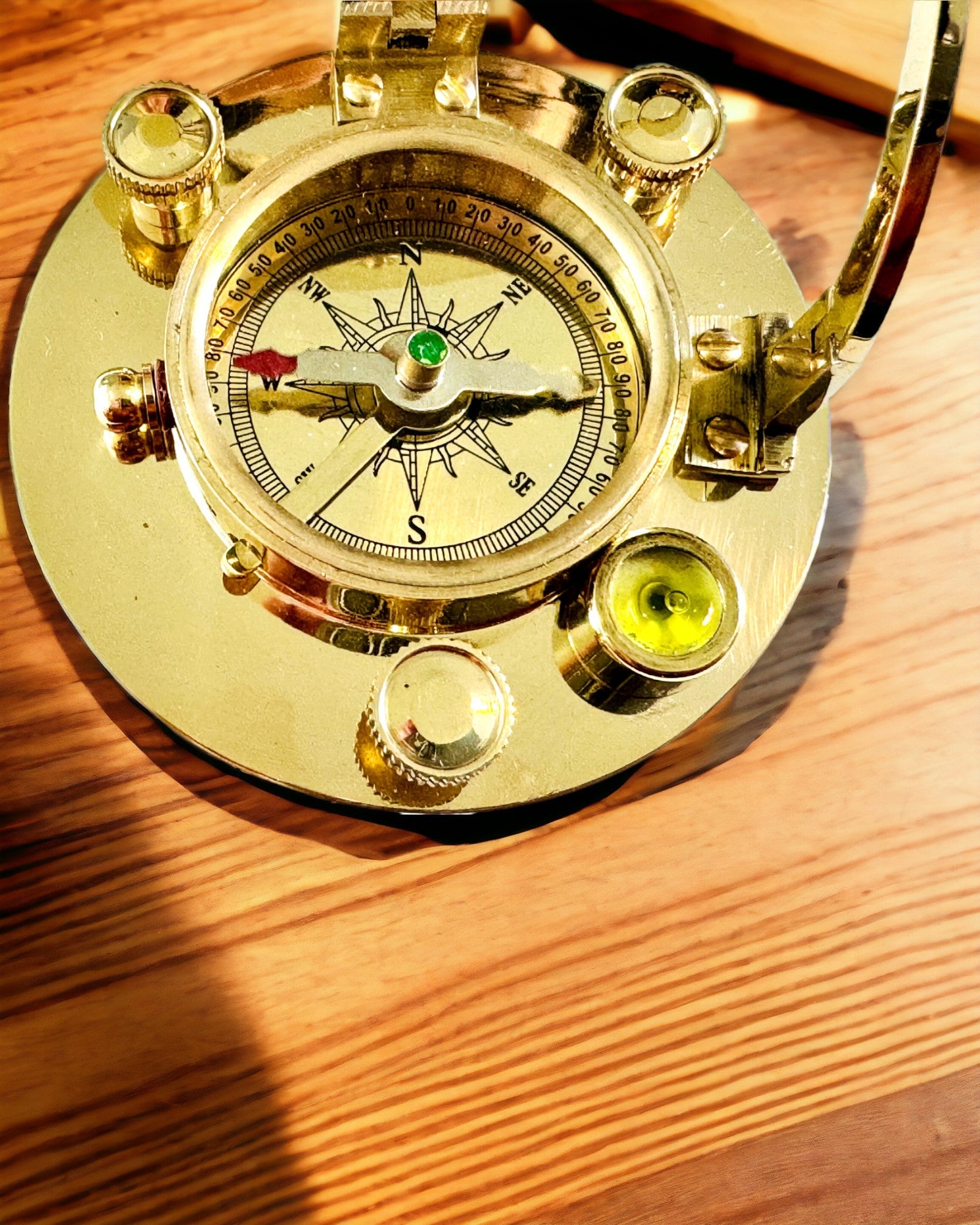 Navigationskompass mit Sextant und Personalisierungsmöglichkeit - Maritim XL