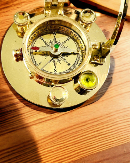 Navigationskompass mit Sextant und Personalisierungsmöglichkeit - Maritim XL