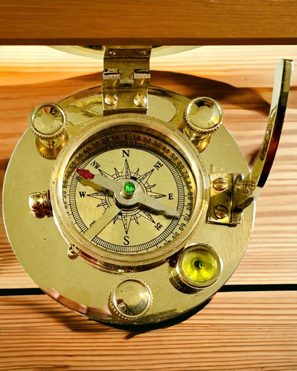 Navigationskompass mit Sextant und Personalisierungsmöglichkeit - Maritim XL