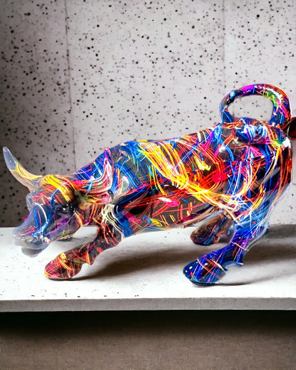 Dekorative Skulptur Stier "BullArt" – Einzigartige Kunst mit Gravuroption - 4 Farbvarianten, als personalisiertes Geschenk