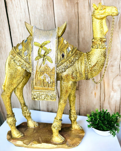 Statuette "Wędrowiec Pustyni" - Dekorativer Kamel aus Harz mit Gravurmöglichkeit