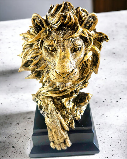 Königlicher Löwe - Majestätische Dekorationsfigur mit Gravurmöglichkeit, 2 Farbvarianten zur Auswahl, als Geschenk