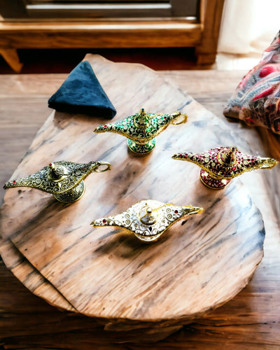 Magische Lampe von Aladin mit Gravuroption - Variante Geschreddertes Gold