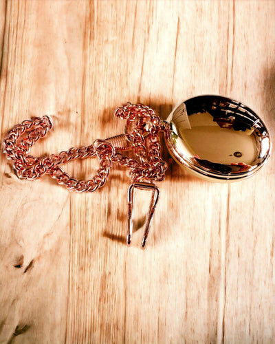 Taschenuhr im klassischen Stil – Roségold, Vintage-Eleganz