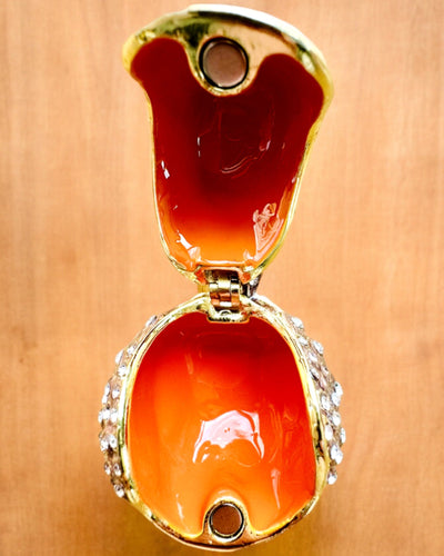 Bunter Spatz mit Gravur - Zauberhaftes Versteck für Schätze