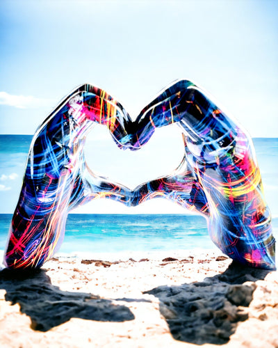 Kalejdoskop Herz – Handgefertigter Schmuck aus Harz mit Gravurmöglichkeit