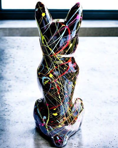 Kolorowy Psiak Artystyczny - Handbemalter Französischer Bulldogge, Personalisierung mit Gravur, ideal als Geschenk