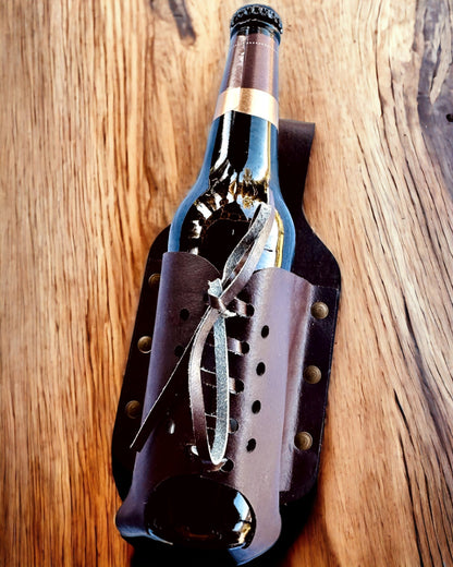 Lederflaschenhülle "LeatherCraft Elegance" - Personalisierung möglich