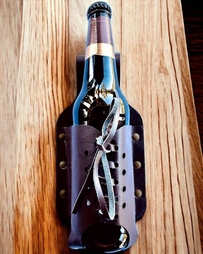 Lederflaschenhülle "LeatherCraft Elegance" - Personalisierung möglich