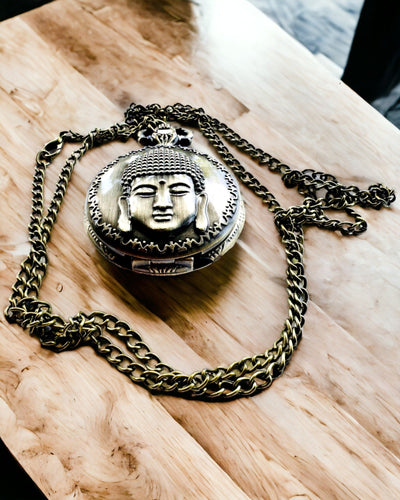 Taschenuhr "Buddha Time Elegance", Personalisierung mit Gravur möglich