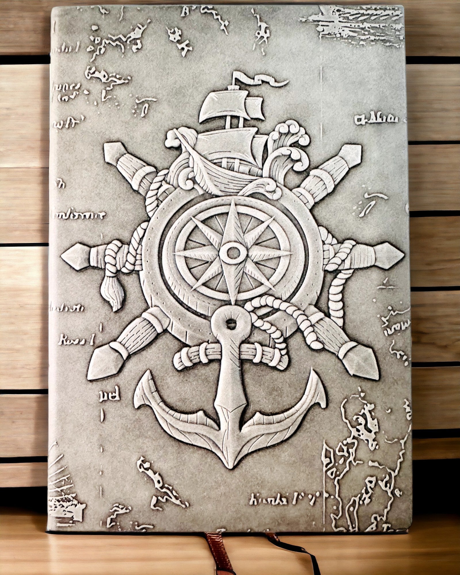 Notizbücher mit Segelmotiv „Nautica“ mit Personalisierungsoption durch Gravur, als Geschenk